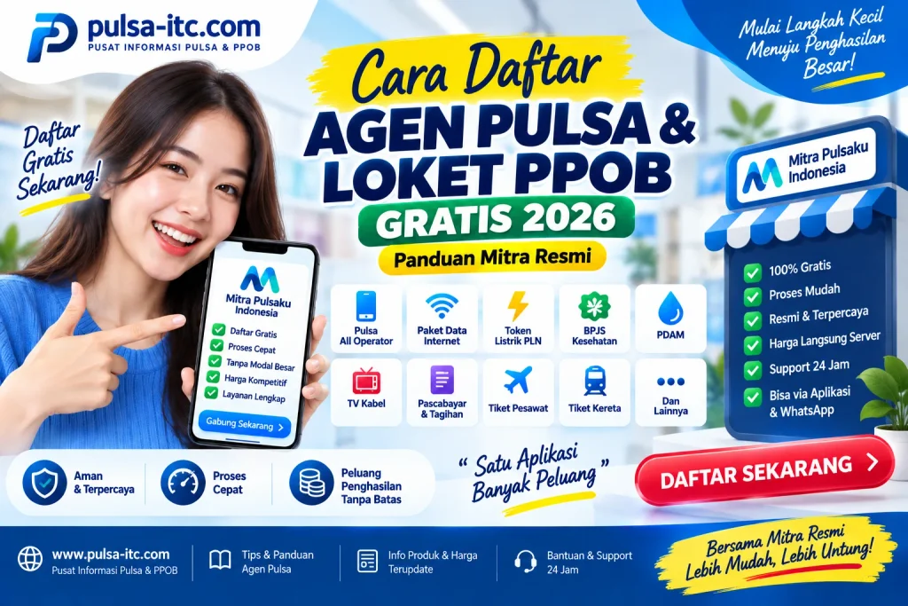 cara daftar agen pulsa