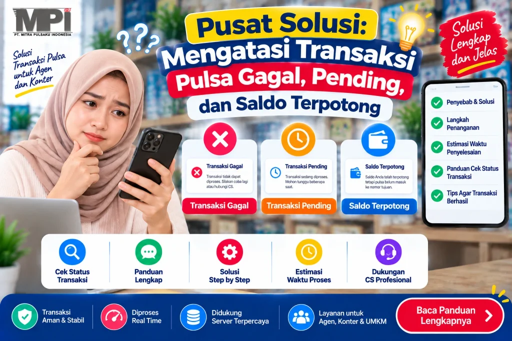 pusat solusi kendala transaksi pulsa