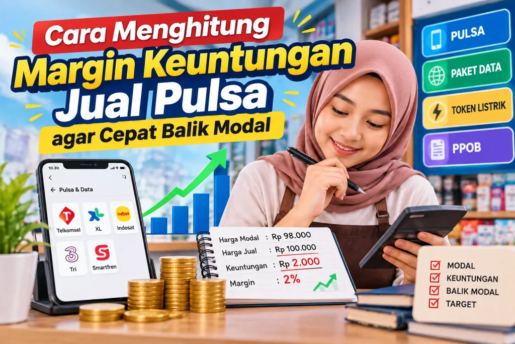 cara menghitung margin keuntungan jual pulsa