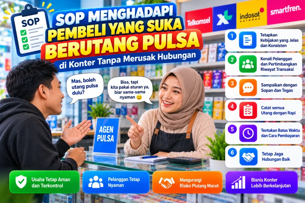 cara menghadapi pelanggan utang pulsa