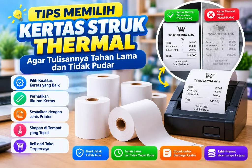 cara mengatasi struk kasir bluetooth pudar