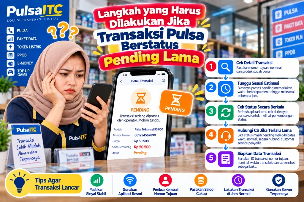 cara mengatasi status transaksi pulsa pending